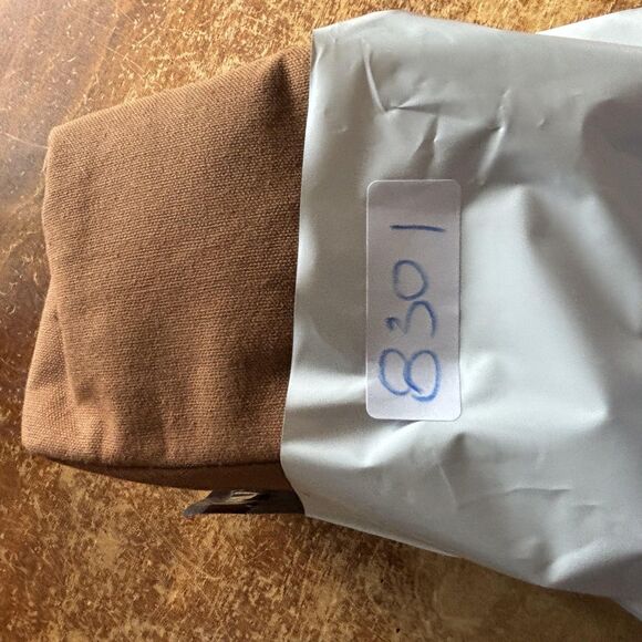 British Bag Company Harris Tweed Wash Bag Dopp Kit Travel Blue Plaid Leather 8x6 - Picture 15 of 15